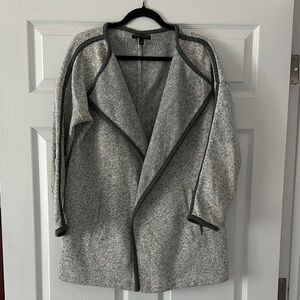 Banana Republic Gray Cape Soft Textured Open Front